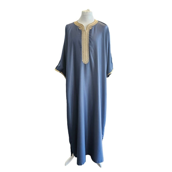 Moroccan Thobe Gown Robe Kaftan Dishdasha Kurta Shirt Long Men-Theislamicshop.com