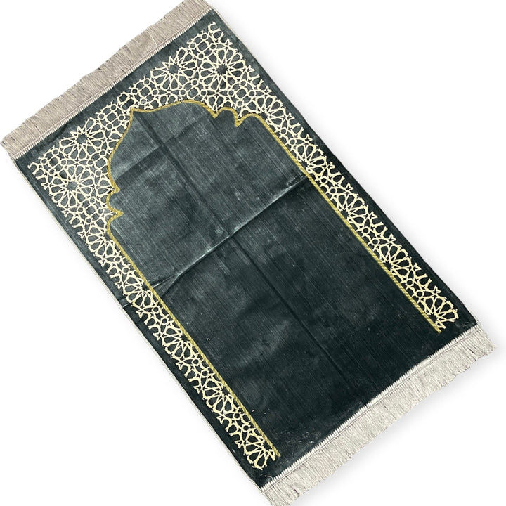 Sajjadah jaynamaz salah prayer rug Turklish prayer mat Grey-Theislamicshop.com