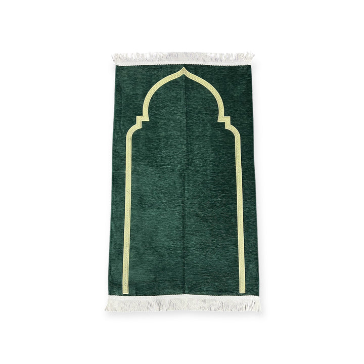 Mihrab Design Chenille Jaynamaz salah Turkish prayer mat-TheIslamicshop.com