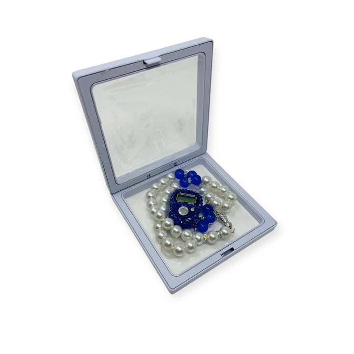 Islamic Tasbih Beads 99 and Digtal Counter Gift Set Blue-theislamicshop.com
