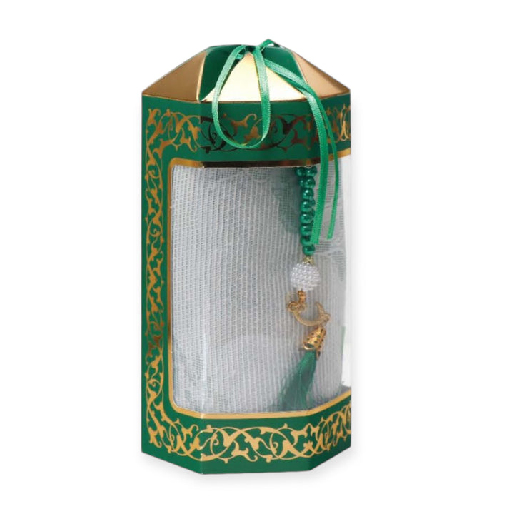 New Islamic Gift set Prayer mat, Tasbeeh With Box-theislamicshop.com