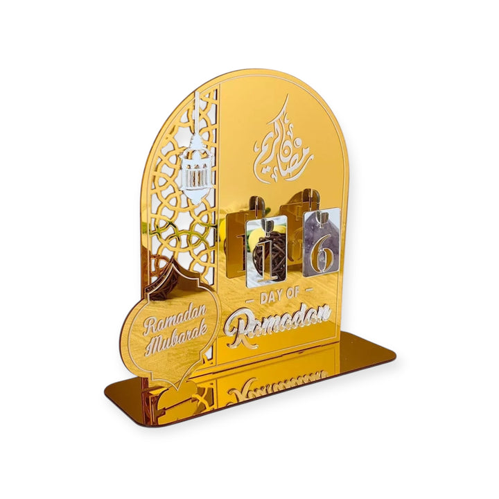 Acrylic Ramadan Countdown Calendar With Replacing Numbers Ideal Gift Decoration-theislamicshop.com