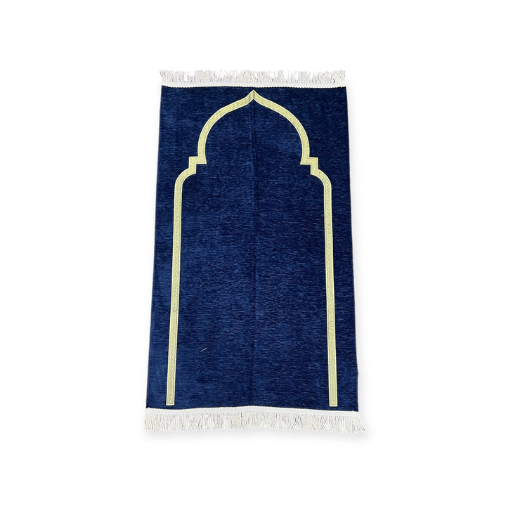 Mihrab Design Chenille Jaynamaz salah Turkish prayer mat-TheIslamicshop.com