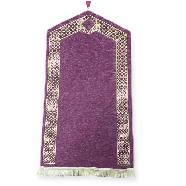 Waaw Premiup chenille  prayer mat With Tassel/Pink High Quality