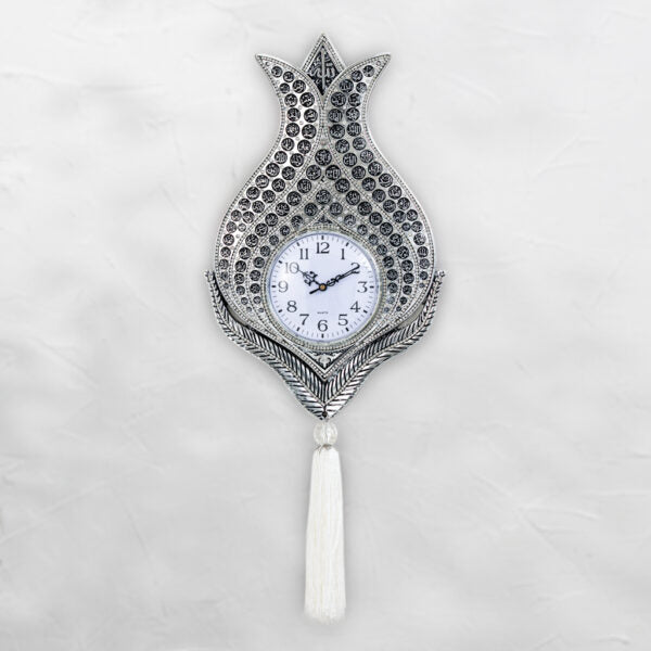  Clock With 99 Beautiful Names of Allah Gold Silver-theislamicshop