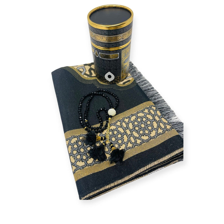 Cylinder Gift Box With Prayer mat, Tasbeeh-theislamicshop.com