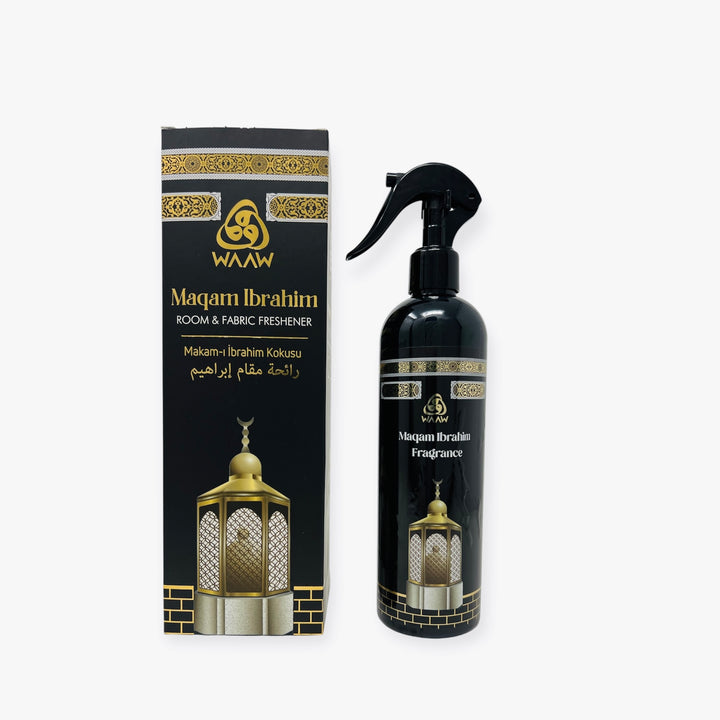 Maqam Ibrahim Room & Fabric Freshener 400ml – spray bottle with box, alcohol-free formula