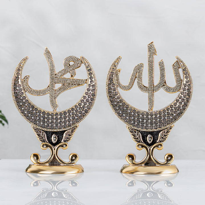 Allah and Muhammad islamic Ornament Gold-theislamicshop.com