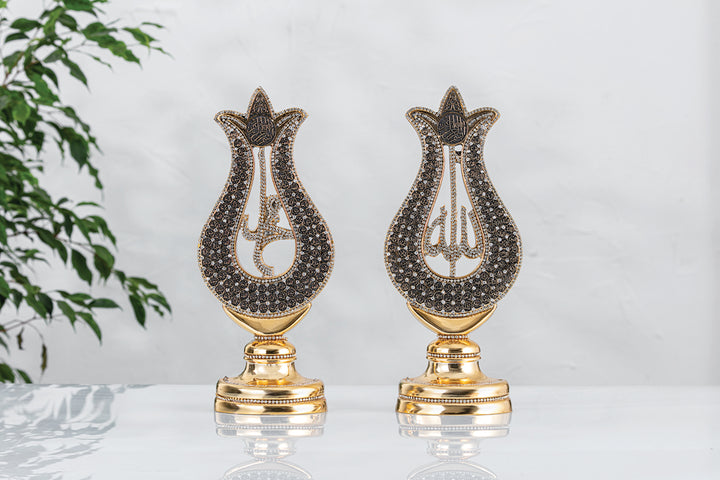 99 Names of Allah islamic ornament Gold and silver 11X26 CM-theislamicshop.com