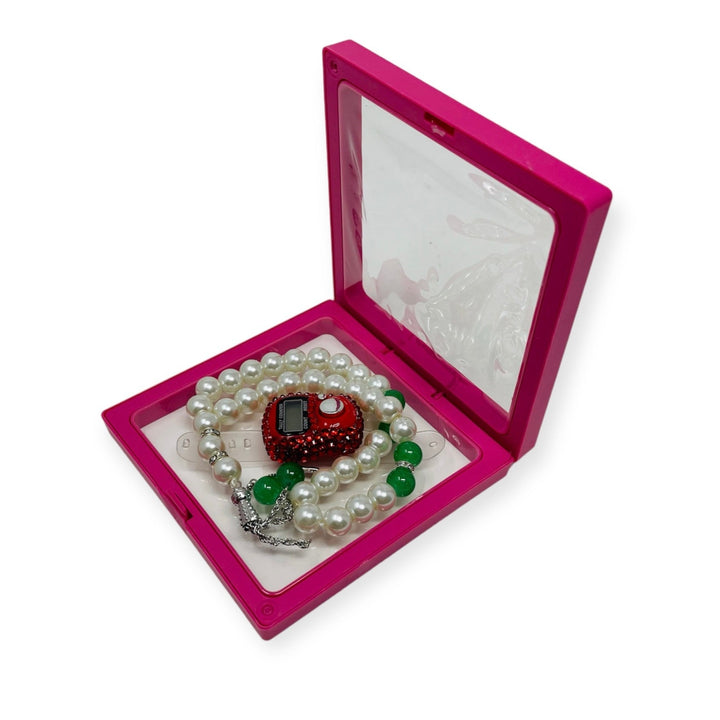 Islamic Tasbih Beads 99 and Digtal Counter Gift Set Pink-theislamicshop.com