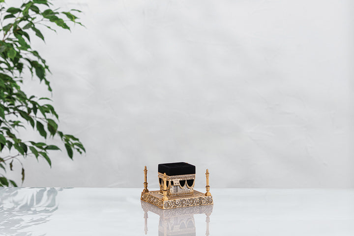 Islamic Table Decor Kaba Replica Gold & Black-the islamic shop.com ...