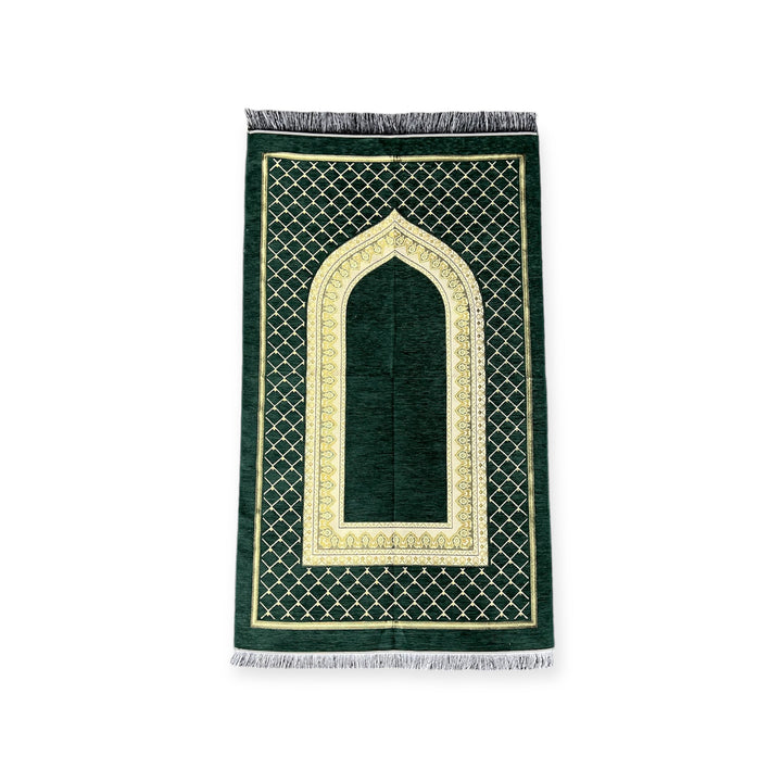 Chenille Jaynamaz salah prayer rug Turklish prayer mat-TheIslamicshop.com