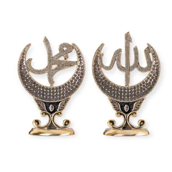 Allah and Muhammad islamic Ornament Gold