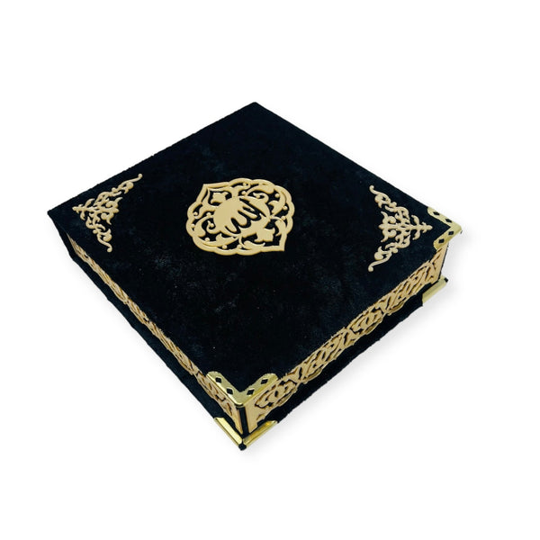 A Beautiful Quran or Tasbeeh with gift box Black-theislamicshop.com