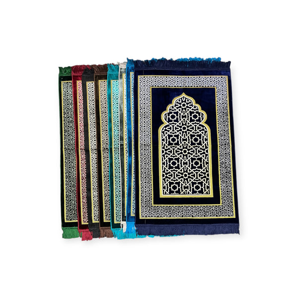 Ottoman Design Prayer Mat Turkish Sajida Salah Rug-TheIslamicshop.com