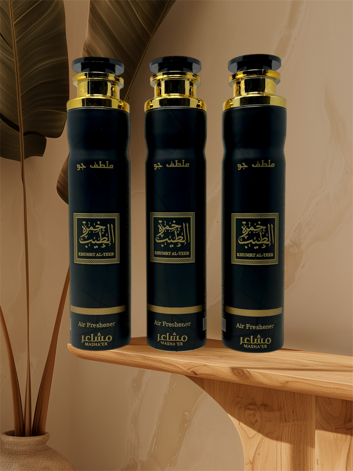 KHUMRAT AL-TEEB 300ml By MASHA'ER AIR FRESHENER SPRAY 300ML Pack of 3-theislamicshop.com