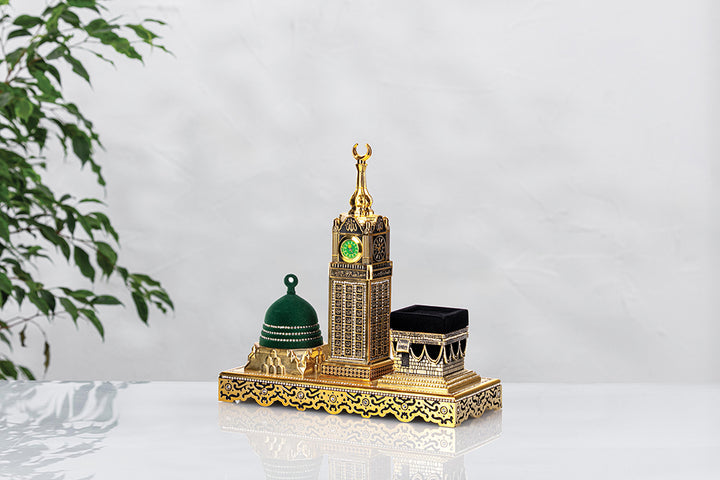 KAABA – ZAMZAM TOWER-MASCID-I NABAVI GOLD Turkish Ornament-theislamicshop.com