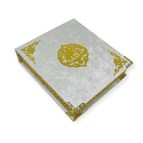 A Beautiful Quran or Tasbeeh with gift box Silver-theislamicshop.com