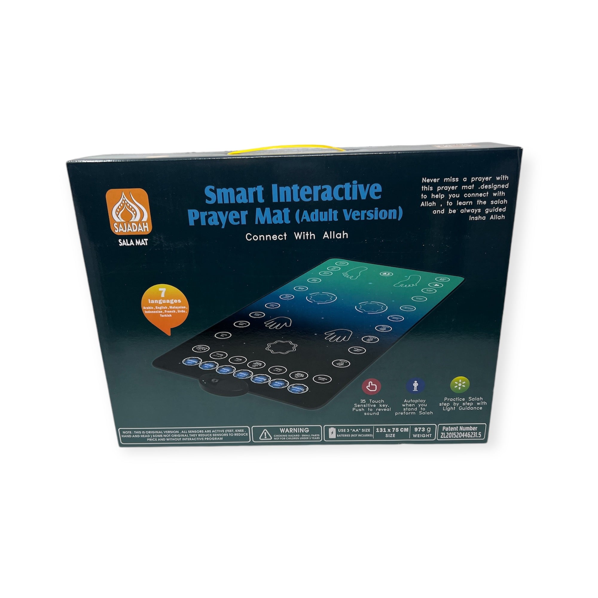 Smart Prayer Pattern My Salah Mat for Adults - Smart Interactive Prayer Mat for Adults ...
