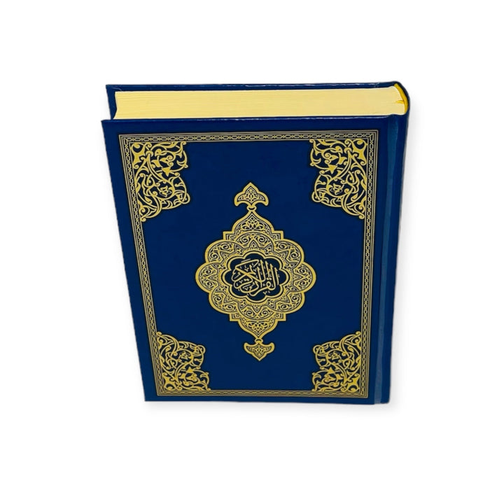 Indo Pak 15 line Quran High Quality Paper A5-20x14cm Blue-theislamicshop.com