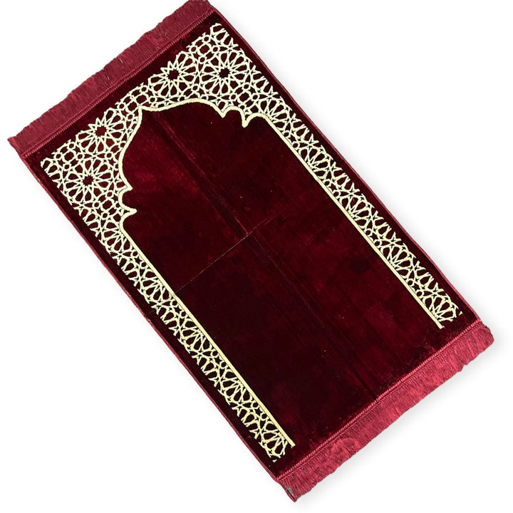 Sajjadah jaynamaz salah prayer rug Turklish prayer mat Red-Theislamicshop.com
