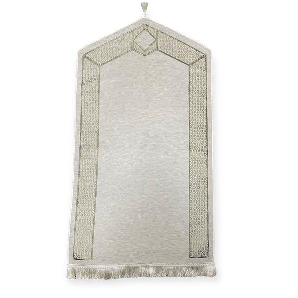 Waaw Premiup chenille  prayer mat With Tassel/Gold-Green High Quality