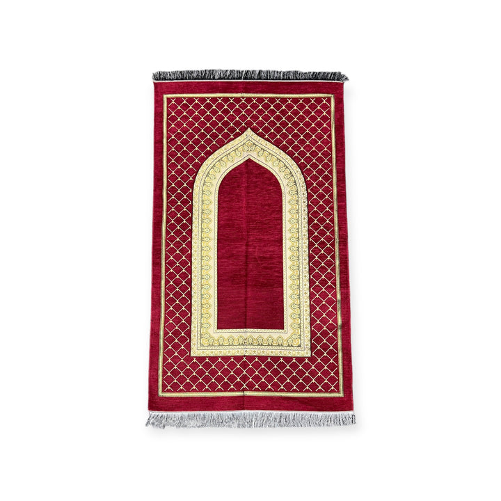 Chenille Jaynamaz salah prayer rug Turklish prayer mat-TheIslamicshop.com