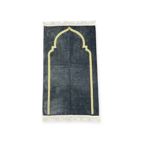 Mihrab Design Chenille Jaynamaz salah Turkish prayer mat-TheIslamicshop.com