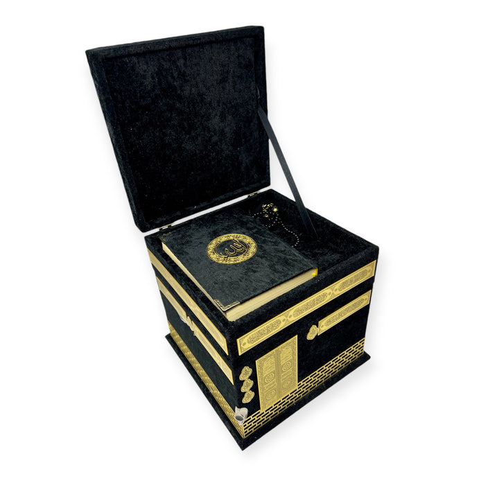 Kaaba Gift Box With Indo Pak Quran Tasbeeh & Prayer mat-theislamicshop.com