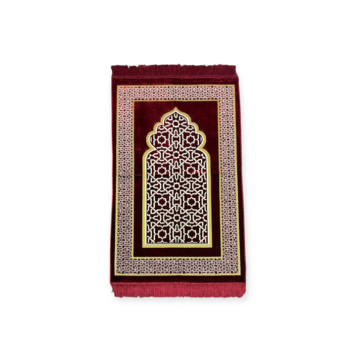 Ottoman Design Prayer Mat Turkish Sajida Salah Rug-TheIslamicshop.com
