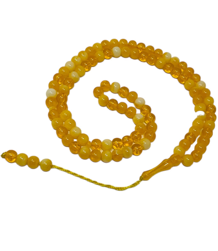 99 Prayer Beads Plastic Different Colour Yellow-theislamicshop.com