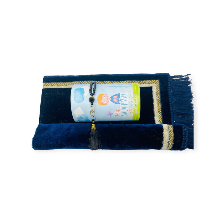 Cylinder Gift Box For Children With Prayer mat, Tasbeeh & Prayer-theislamicshop.com