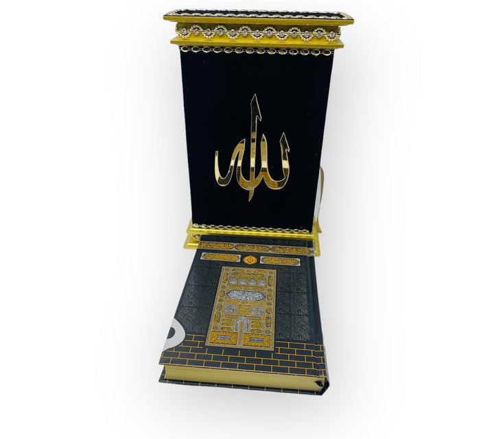 A Beautiful Holy Quran Gift Set -Black Gold-theislamicshop.com