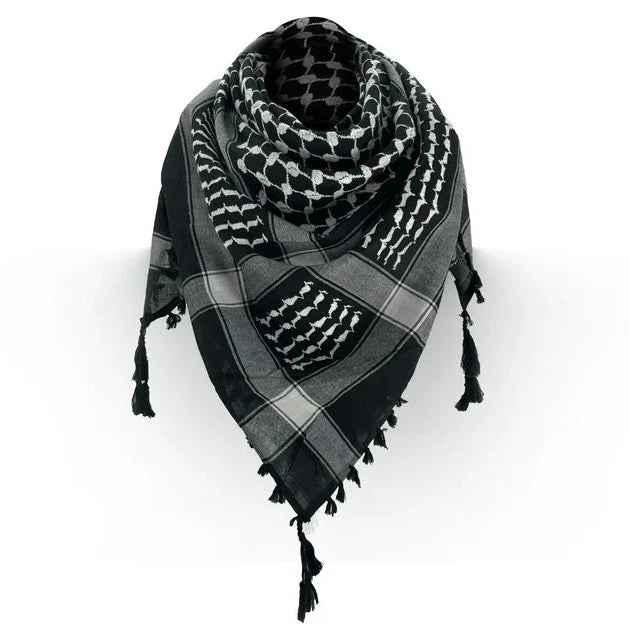 Sciarpa Pied De Poule, Keffiyeh, Arafat Hatta, Sciarpa Ampia In Cotone - Foto 9