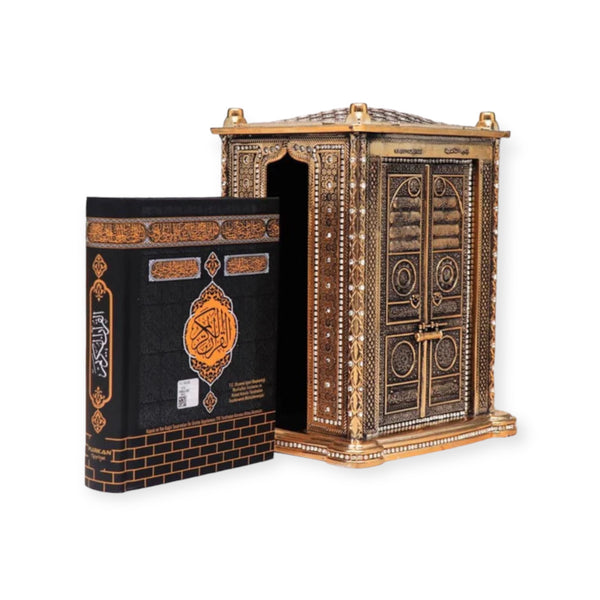 Quran With Kaaba Replica | Kaba Design Quran Gift Set | Islamic Book, Koran Storage Box | Muslim Home Decor | Housewarming Gift | Eid Gift