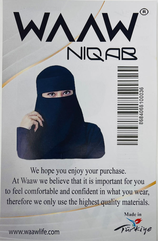 Single Niqab Good Quality Black-theislamicshop.com