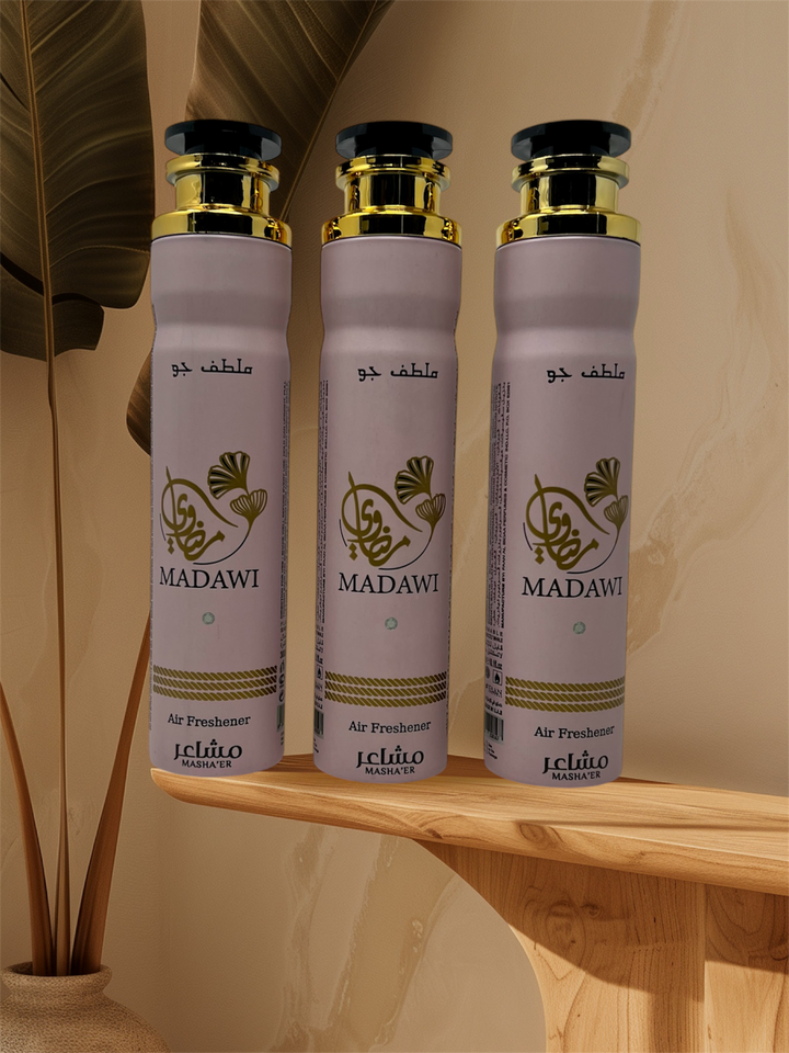 Madawi 300ml By MASHA'ER AIR FRESHENER SPRAY 300ML Pack of 3-theislamicshop.com