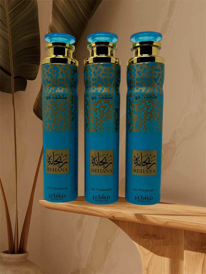 Rehana 300ml By MASHA'ER AIR FRESHENER SPRAY 300ML Pack of 3-theislamicshop.com