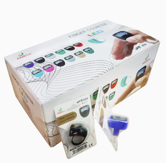 Digital ring tally counter with LED screen for Tasbih prayers