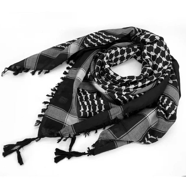 Sciarpa Pied De Poule, Keffiyeh, Arafat Hatta, Sciarpa Ampia In Cotone - Foto 2