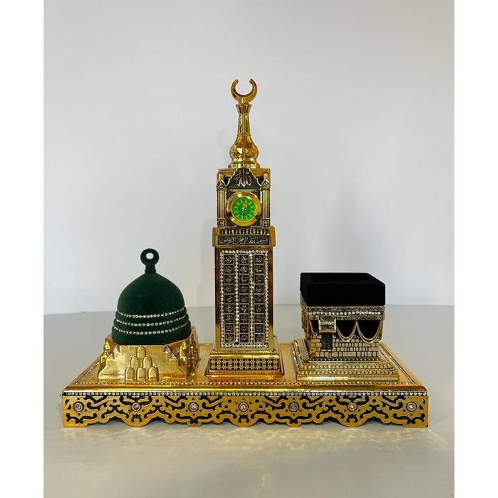 Kaaba Masjid Nabawi and Zamzam Tower Replica | Table Centerpiece for Islamic Decoraiton | Muslim Gift-islamic shop.com