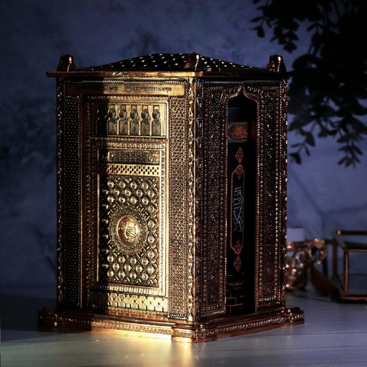 Quran With Kaaba Replica | Kaba Design Quran Gift Set | Islamic Book, Koran Storage Box | Muslim Home Decor | Housewarming Gift | Eid Gift-theislamicshop.com