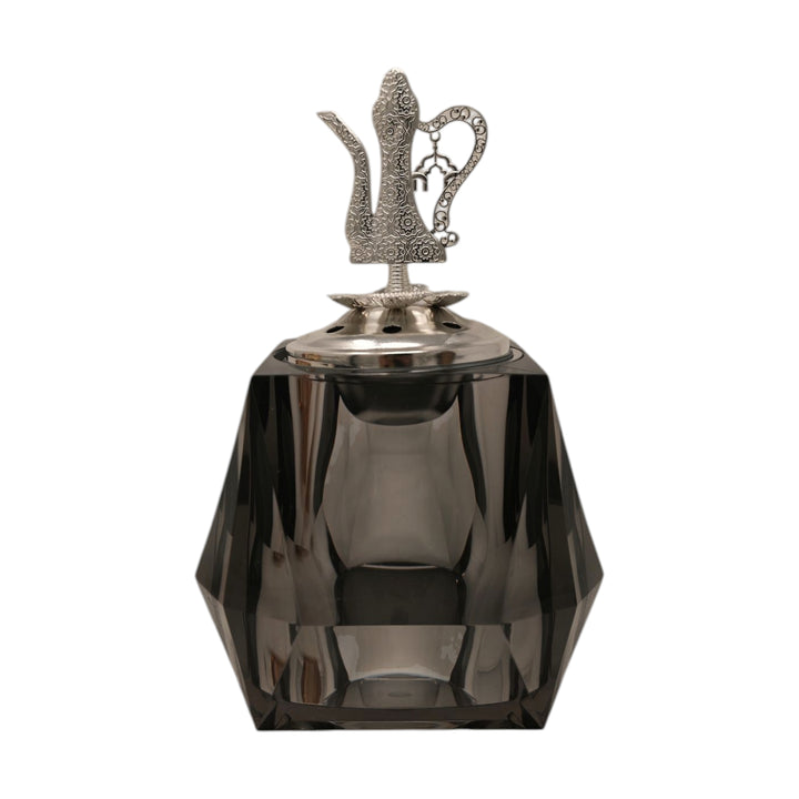 Bakhoor Oudh Burner – Gold & Silver Arabic Incense Holder for Home & Mosque-theislamicshop.com