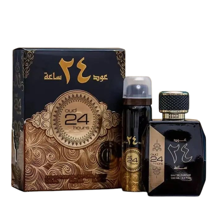 Oud 24 Hours by Ard Al Zaafaran – 100ml Eau de Parfum bottle with box packaging