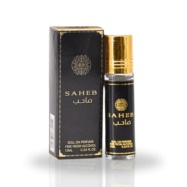 Saheb Roll-On Perfume Oil - CPO 10ML (0.34OZ) By Ard Al Zaafaran | Long Lasting, Miniature Perfume Oil For Men & Women.-theislamicshop.com