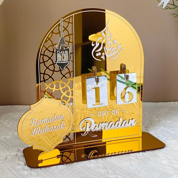 Acrylic Ramadan Countdown Calendar With Replacing Numbers Ideal Gift Decoration-theislamicshop.com