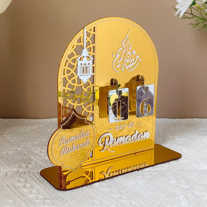 Acrylic Ramadan Countdown Calendar With Replacing Numbers Ideal Gift Decoration-theislamicshop.com