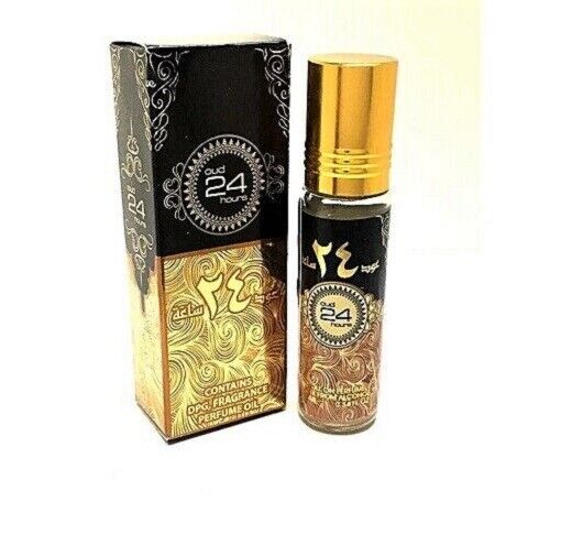 Oud 24 Hours 10ml Concentrated Perfume Oil Roll On Ard Al Zaafaran Floral Wood-theislamicshop.com