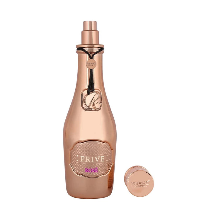 Prive Rose by Riiffs Eau de Parfum 100ml for Women – floral fragrance bottle with cap off
