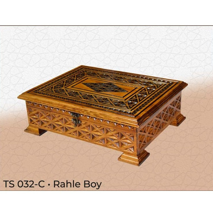 Quran Box red pine wooden TS 032-C-theislamicshop.com